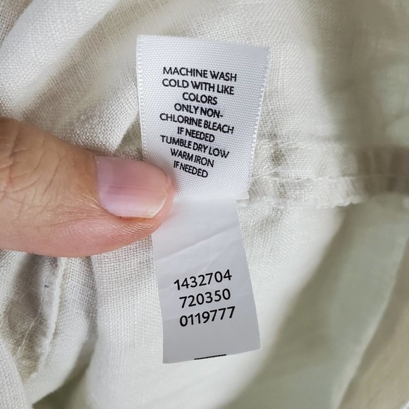 J. Jill Women's PureJill White Linen Boxy Short Sleeve Shirt Size XL - Picture 6 of 6